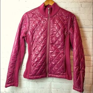 prAna Diva quilted puffer jacket wine / plum MED